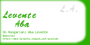levente aba business card